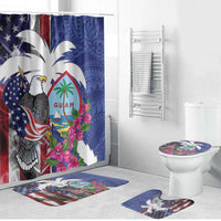 United States Guam Bathroom Set USA Eagle Guahan Seal Bougainvillea - Wonder Print Shop