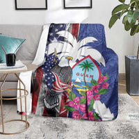 United States Guam Blanket USA Eagle Guahan Seal Bougainvillea - Wonder Print Shop