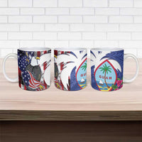 United States Guam Ceramic Mug USA Eagle Guahan Seal Bougainvillea - Wonder Print Shop