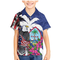 United States Guam Family Matching Mermaid Dress and Hawaiian Shirt USA Eagle Guahan Seal Bougainvillea - Wonder Print Shop