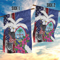United States Guam Garden Flag USA Eagle Guahan Seal Bougainvillea - Wonder Print Shop