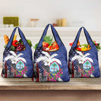 United States Guam Grocery Bag USA Eagle Guahan Seal Bougainvillea - Wonder Print Shop