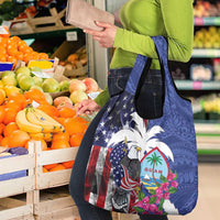 United States Guam Grocery Bag USA Eagle Guahan Seal Bougainvillea - Wonder Print Shop