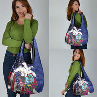 United States Guam Grocery Bag USA Eagle Guahan Seal Bougainvillea - Wonder Print Shop