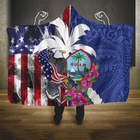 United States Guam Hooded Blanket USA Eagle Guahan Seal Bougainvillea - Wonder Print Shop