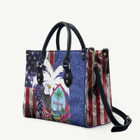United States Guam Leather Bag USA Eagle Guahan Seal Bougainvillea - Wonder Print Shop