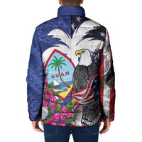 United States Guam Padded Jacket USA Eagle Guahan Seal Bougainvillea - Wonder Print Shop