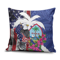 United States Guam Pillow Cover USA Eagle Guahan Seal Bougainvillea - Wonder Print Shop