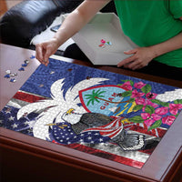 United States Guam Puzzle USA Eagle Guahan Seal Bougainvillea - Wonder Print Shop