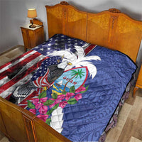 United States Guam Quilt USA Eagle Guahan Seal Bougainvillea - Wonder Print Shop