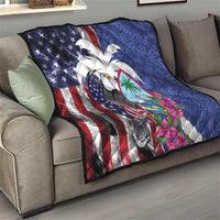 United States Guam Quilt USA Eagle Guahan Seal Bougainvillea - Wonder Print Shop