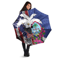 United States Guam Umbrella USA Eagle Guahan Seal Bougainvillea - Wonder Print Shop