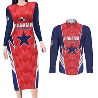 Custom Panama Football Couples Matching Long Sleeve Bodycon Dress and Long Sleeve Button Shirt 2025 Vamos Los Canaleros