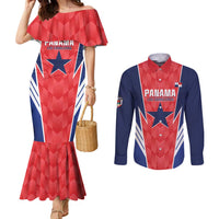 Custom Panama Football Couples Matching Mermaid Dress and Long Sleeve Button Shirt 2025 Vamos Los Canaleros