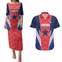 Custom Panama Football Couples Matching Puletasi and Hawaiian Shirt 2025 Vamos Los Canaleros