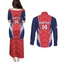Custom Panama Football Couples Matching Puletasi and Long Sleeve Button Shirt 2025 Vamos Los Canaleros