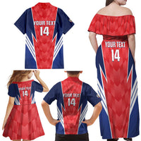 Custom Panama Football Family Matching Off Shoulder Maxi Dress and Hawaiian Shirt 2025 Vamos Los Canaleros