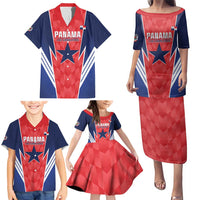 Custom Panama Football Family Matching Puletasi and Hawaiian Shirt 2025 Vamos Los Canaleros