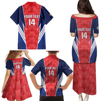 Custom Panama Football Family Matching Puletasi and Hawaiian Shirt 2025 Vamos Los Canaleros