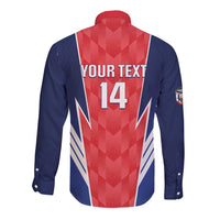 Custom Panama Football Long Sleeve Button Shirt 2025 Vamos Los Canaleros