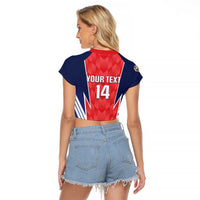 Custom Panama Football Raglan Cropped T Shirt 2025 Vamos Los Canaleros