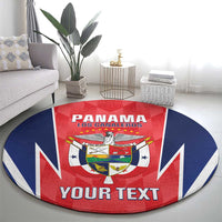 Custom Panama Football Round Carpet 2025 Vamos Los Canaleros