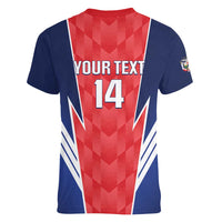 Custom Panama Football Women V-Neck T-Shirt 2025 Vamos Los Canaleros