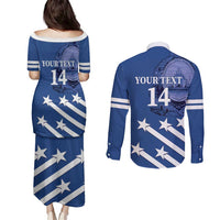 Custom Honduras Football Couples Matching Puletasi and Long Sleeve Button Shirt 2025 Vamos Los Catrachos