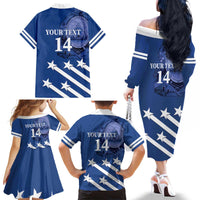 Custom Honduras Football Family Matching Off The Shoulder Long Sleeve Dress and Hawaiian Shirt 2025 Vamos Los Catrachos