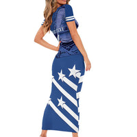 Custom Honduras Football Family Matching Short Sleeve Bodycon Dress and Hawaiian Shirt 2025 Vamos Los Catrachos