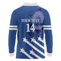 Custom Honduras Football Long Sleeve Polo Shirt 2025 Vamos Los Catrachos