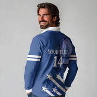 Custom Honduras Football Long Sleeve Polo Shirt 2025 Vamos Los Catrachos