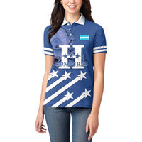 Custom Honduras Football Women Polo Shirt 2025 Vamos Los Catrachos