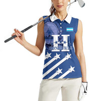 Custom Honduras Football Women Sleeveless Polo Shirt 2025 Vamos Los Catrachos