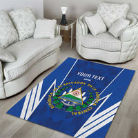 Custom El Salvador Football Area Rug 2025 Vamos La Selecta