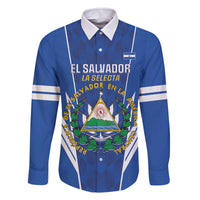 Custom El Salvador Football Family Matching Off The Shoulder Long Sleeve Dress and Hawaiian Shirt 2025 Vamos La Selecta