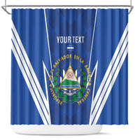 Custom El Salvador Football Shower Curtain 2025 Vamos La Selecta