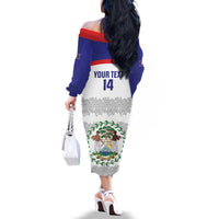 Custom Belize Football Family Matching Off The Shoulder Long Sleeve Dress and Hawaiian Shirt 2025 Go Jaguars