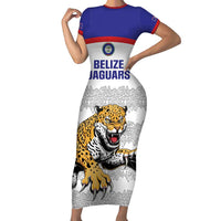 Custom Belize Football Family Matching Short Sleeve Bodycon Dress and Hawaiian Shirt 2025 Go Jaguars