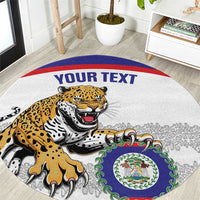 Custom Belize Football Round Carpet 2025 Go Jaguars