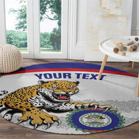 Custom Belize Football Round Carpet 2025 Go Jaguars
