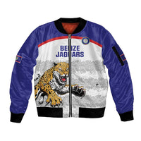 Custom Belize Football Sleeve Zip Bomber Jacket 2025 Go Jaguars