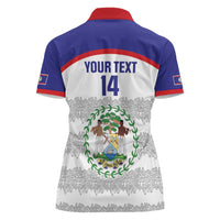 Custom Belize Football Women Polo Shirt 2025 Go Jaguars