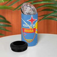 Custom Aruba Football 4 in 1 Can Cooler Tumbler 2025 Coat Of Arms Style