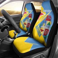 Custom Aruba Football Car Seat Cover 2025 Coat Of Arms Style