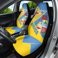 Custom Aruba Football Car Seat Cover 2025 Coat Of Arms Style