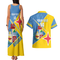 Custom Aruba Football Couples Matching Tank Maxi Dress and Hawaiian Shirt 2025 Coat Of Arms Style