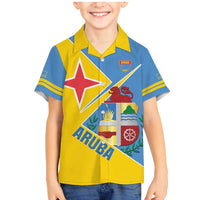 Custom Aruba Football Family Matching Mermaid Dress and Hawaiian Shirt 2025 Coat Of Arms Style