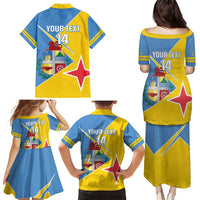 Custom Aruba Football Family Matching Puletasi and Hawaiian Shirt 2025 Coat Of Arms Style
