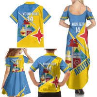 Custom Aruba Football Family Matching Summer Maxi Dress and Hawaiian Shirt 2025 Coat Of Arms Style
